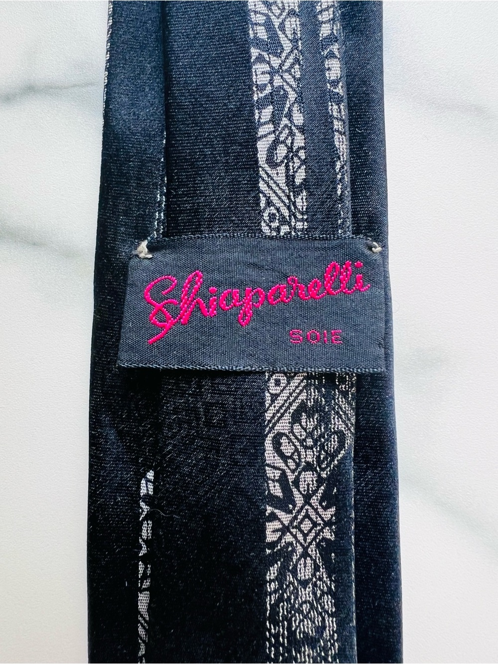 Luxury 1950s Silk Schiaparelli RARE Archival Designer Necktie Mid-Century 2.25"